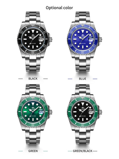ADDIESDIVE Men’s Quartz Watch – Business & Sport, Waterproof, Stainless Steel