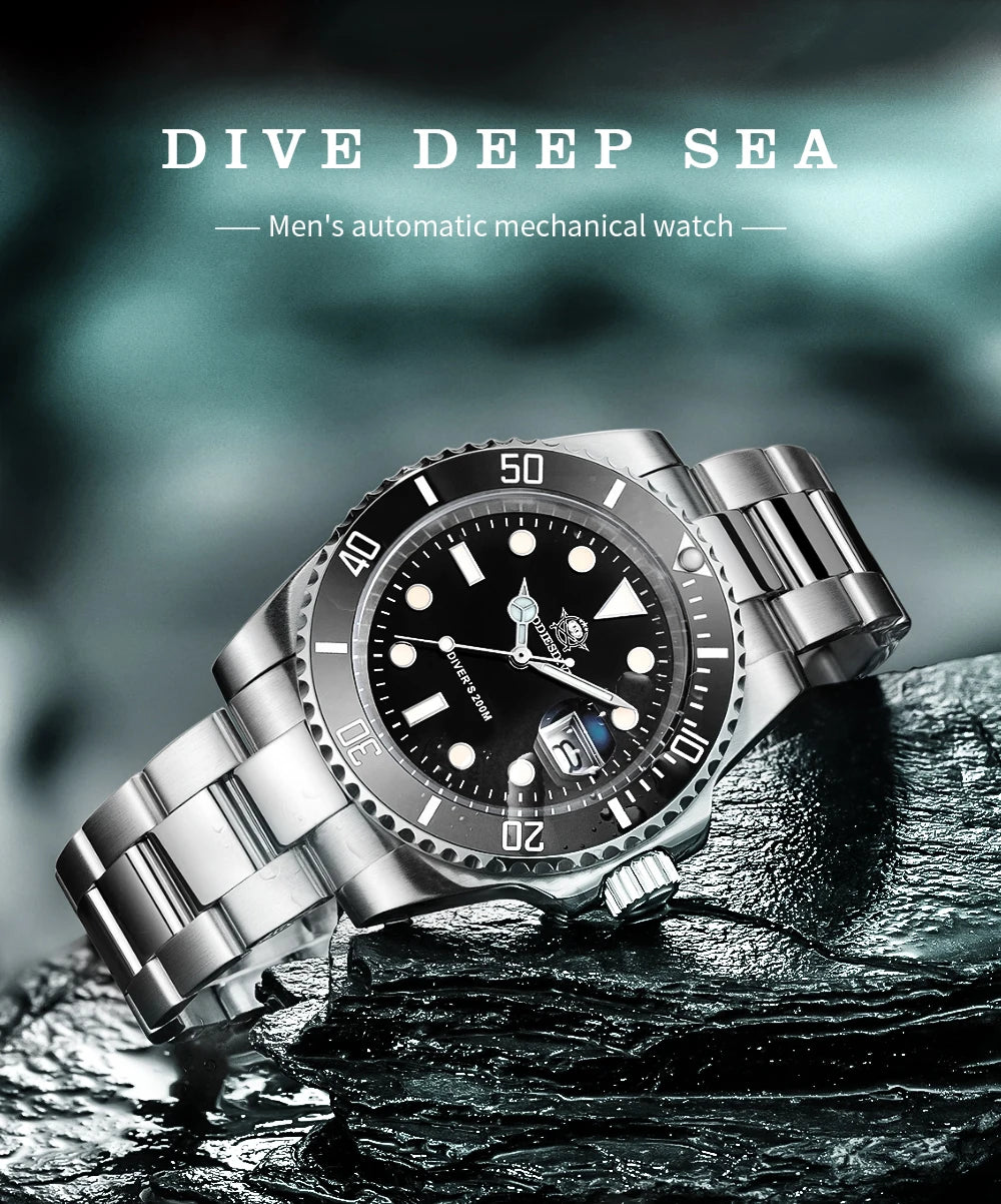 ADDIESDIVE Men’s Quartz Watch – Business & Sport, Waterproof, Stainless Steel