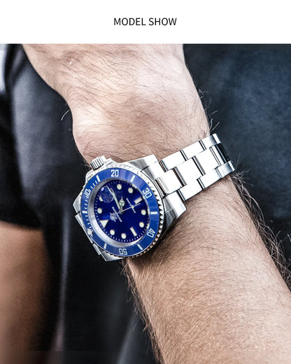 ADDIESDIVE Men’s Quartz Watch – Business & Sport, Waterproof, Stainless Steel
