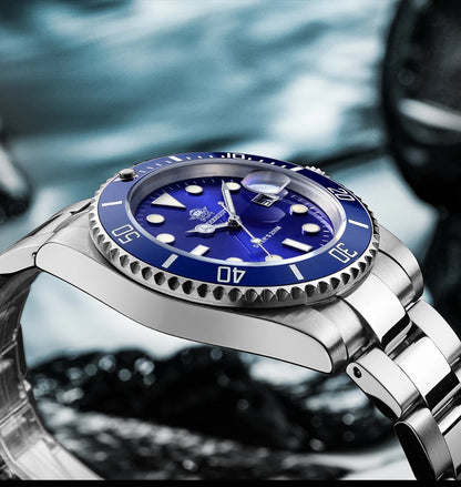 ADDIESDIVE Men’s Quartz Watch – Business & Sport, Waterproof, Stainless Steel