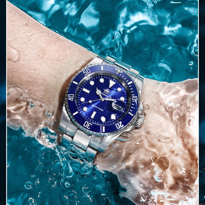 ADDIESDIVE Quartz Watch – Business & Sport, Waterproof, Stainless Steel