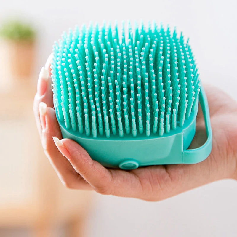Cepillo de baño para mascotas, masajeador de silicona suave, Gel de ducha, cepillo de baño, herramientas de limpieza, peine, suministros de limpieza para perros y gatos