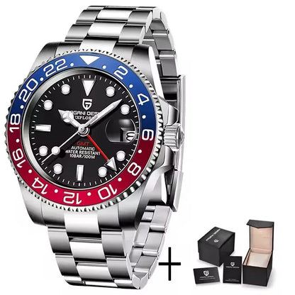 Pagani Design PD-1662 Men’s GMT Automatic Watch – 40mm, Sapphire Crystal, 100M Water Resistant