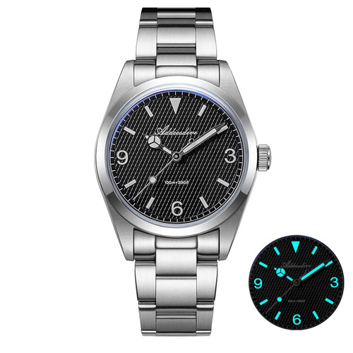 ADDIESDIVE AD2096 Men’s Quartz Watch – Bubble Mirror Glass, 100M Water Resistant, Stainless Steel