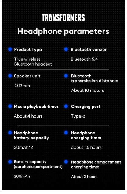 Nuevos transformadores TF-T51 TWS auriculares inalámbricos de larga resistencia con pantalla LED de potencia auriculares Bluetooth V5.4 llamadas HD auriculares