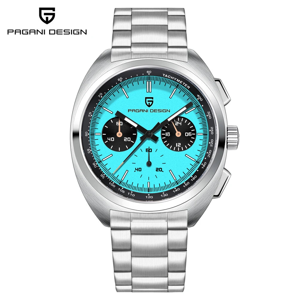Pagani Design Men’s Quartz Chronograph Watch – Japan VK63 Movement, Sapphire Crystal, 100M Water Resistant