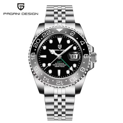 Pagani Design PD-1662 Men’s GMT Mechanical Watch – 40mm Sports, Sapphire Crystal, 100M Water Resistant