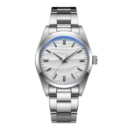 ADDIESDIVE AD2030 Men’s Quartz Dress Watch – 3D Sand Dial, 100M Water Resistant, Stainless Steel