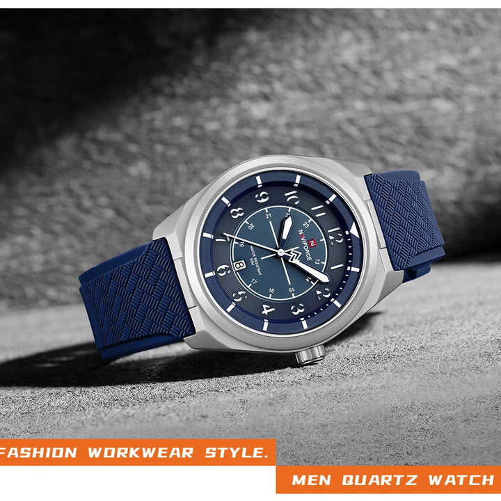 NAVIFORCE NF9281T Quartz Watch – Tactical Style, Shockproof, Silicone Strap