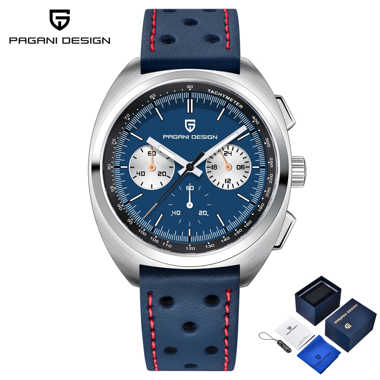 Pagani Design Men’s Quartz Chronograph Watch – Japan VK63 Movement, Sapphire Crystal, 100M Water Resistant