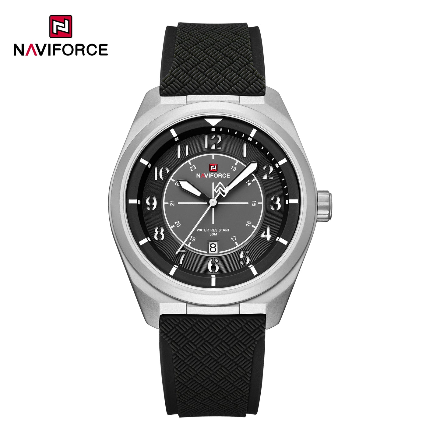 NAVIFORCE NF9281T Men's Quartz Watch – Tactical Style, Shockproof, 30M Waterproof, Silicone Strap