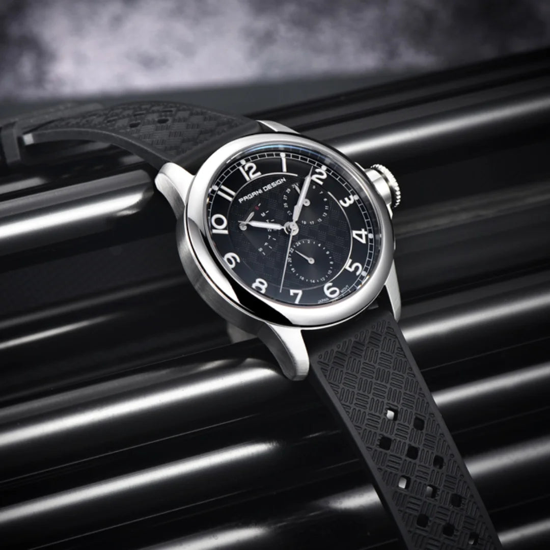 Pagani Design PD-1780 Men’s Quartz Watch – VH88 Movement, Ceramic Bezel, Sapphire Crystal, 100M Water Resistant
