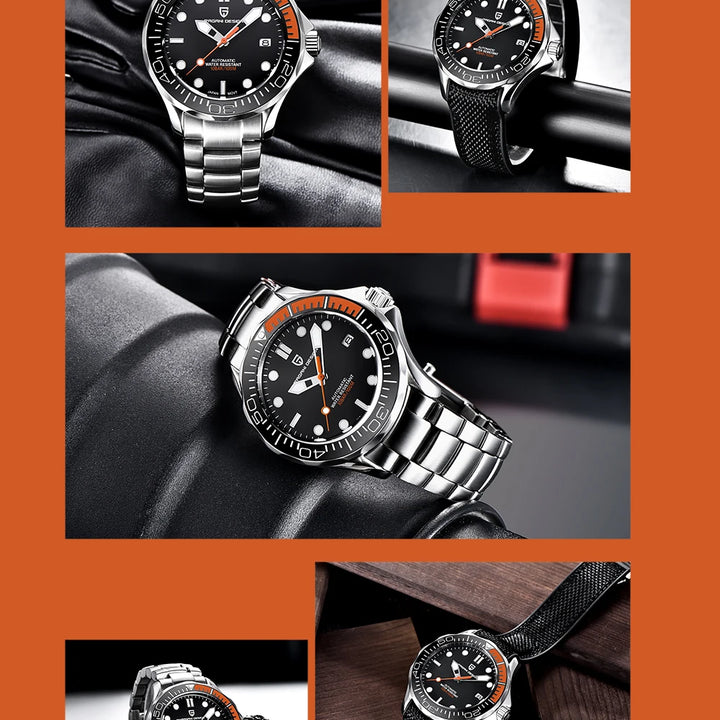 Pagani Design PD-1667 Automatic Watch – Ceramic Bezel, Sapphire Crystal