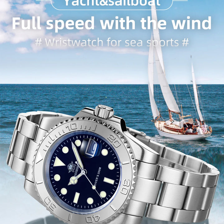 ADDIESDIVE Quartz Dive Watch – Ceramic Bezel, BGW9 Luminous, Sapphire Mirror