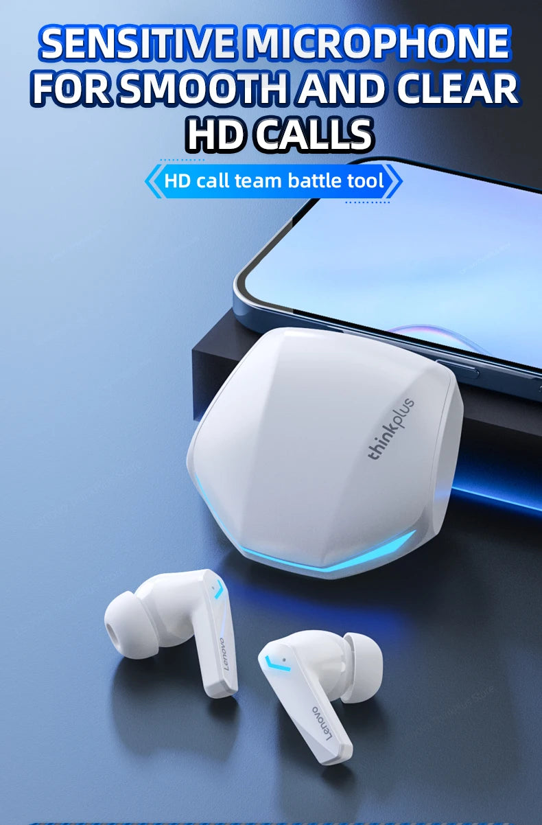 Lenovo GM2 Pro TWS inalámbrico Bluetooth V5.3 auriculares HD llamada baja latencia auriculares modo Dual música Gaming auriculares GM2PRO