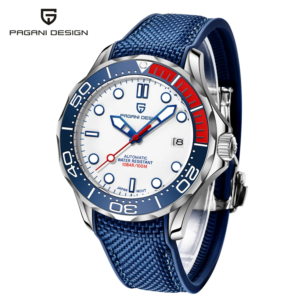 Pagani Design PD-1667 Men’s Automatic Watch – Ceramic Bezel, Sapphire Crystal, 100M Water Resistant