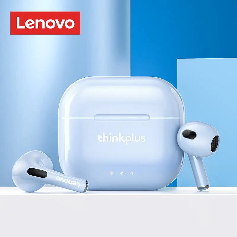 Lenovo-auriculares inalámbricos LP40 Plus, cascos con Bluetooth, reducción de ruido, 230mAh, HiFi estéreo, deportivos, con micrófono