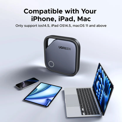 UGREEN Smart Tag Bluetooth Tracker, buscador de llaves Localizador de artículos SmartTag Batería de hasta 2 años para iPhone Apple Find My (solo IOS)