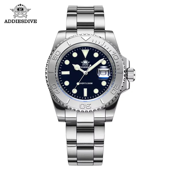 ADDIESDIVE Quartz Dive Watch – Ceramic Bezel, BGW9 Luminous, Sapphire Mirror