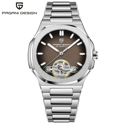 PAGANI DESIGN New Mechanical Hollow-Out Tourbillon Men's and woman's Watch Sport Elegant Sapphire Waterproof Watch Japan Movt 316L Steel Clock