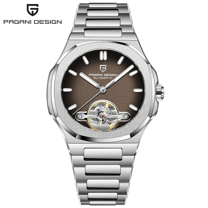 PAGANI DESIGN Mechanical Hollow-Out Tourbillon Watch, Sapphire, Japan Movt