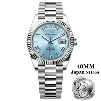 Pagani Design DD40 Men's Automatic Watch – NH36A Movement, Sapphire Crystal, 100M Water Resistant
