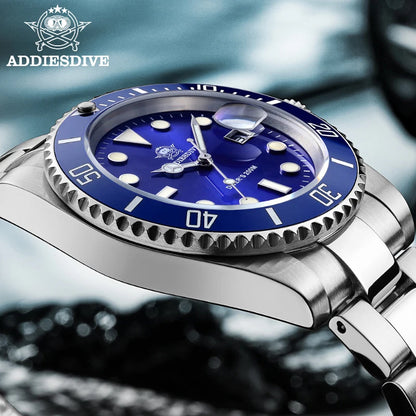 ADDIESDIVE Men’s Quartz Watch – Business & Sport, Waterproof, Stainless Steel
