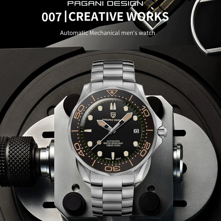 Pagani Design PD-1667 Automatic Watch – Ceramic Bezel, Sapphire Crystal