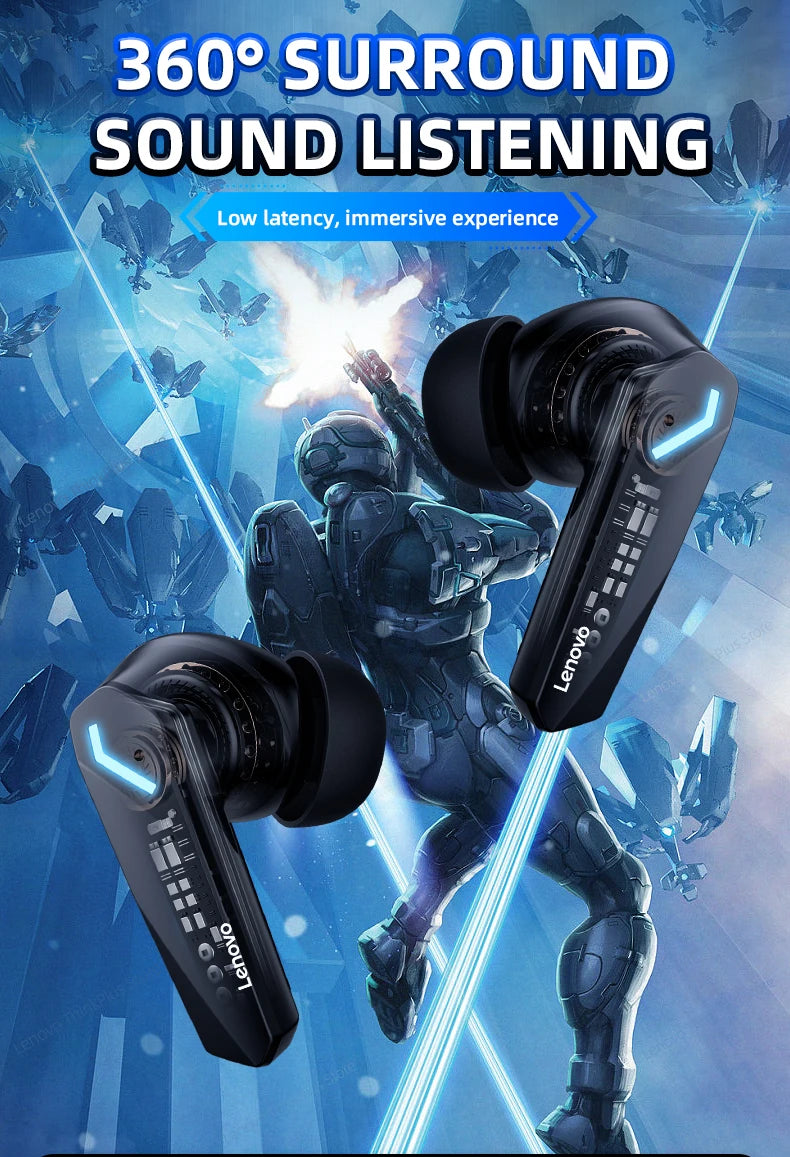 Lenovo GM2 Pro TWS inalámbrico Bluetooth V5.3 auriculares HD llamada baja latencia auriculares modo Dual música Gaming auriculares GM2PRO