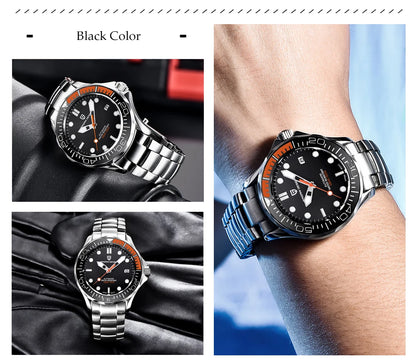Pagani Design PD-1667 Men’s Automatic Watch – Ceramic Bezel, Sapphire Crystal, 100M Water Resistant