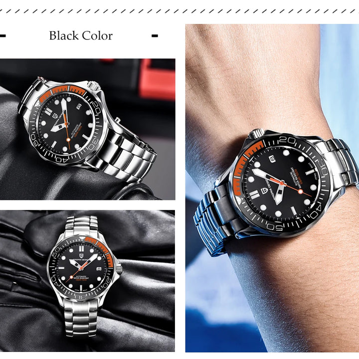 Pagani Design PD-1667 Automatic Watch – Ceramic Bezel, Sapphire Crystal