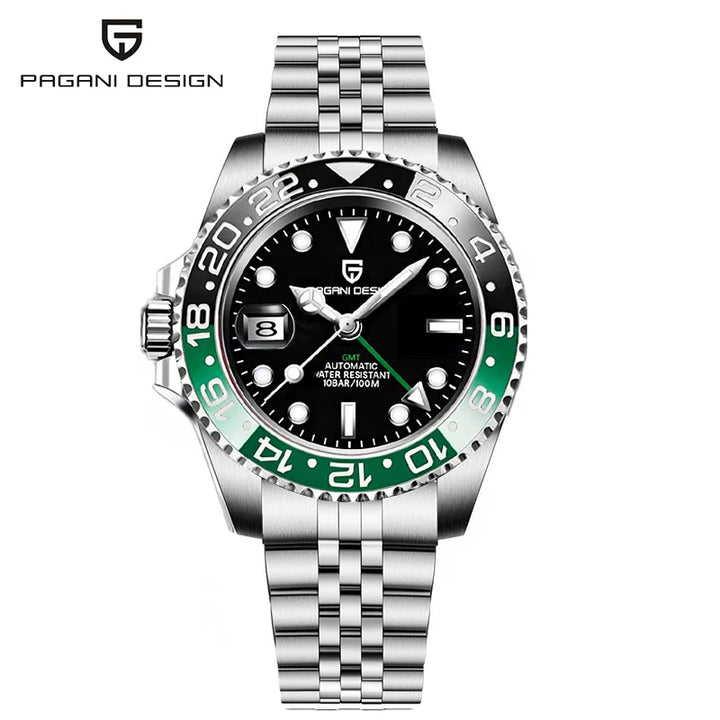 Pagani Design PD-1662 GMT Mechanical Watch, Sapphire Crystal