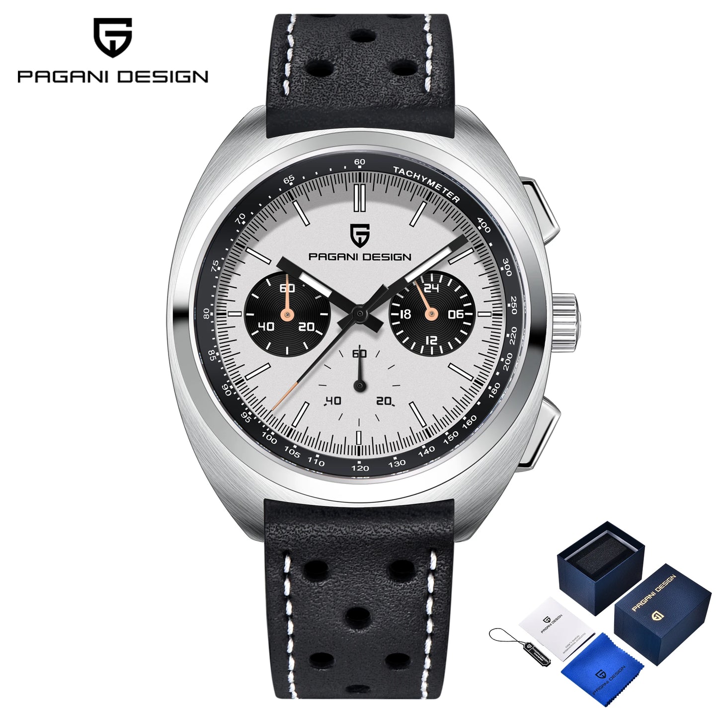 Pagani Design Men’s Quartz Chronograph Watch – Japan VK63 Movement, Sapphire Crystal, 100M Water Resistant