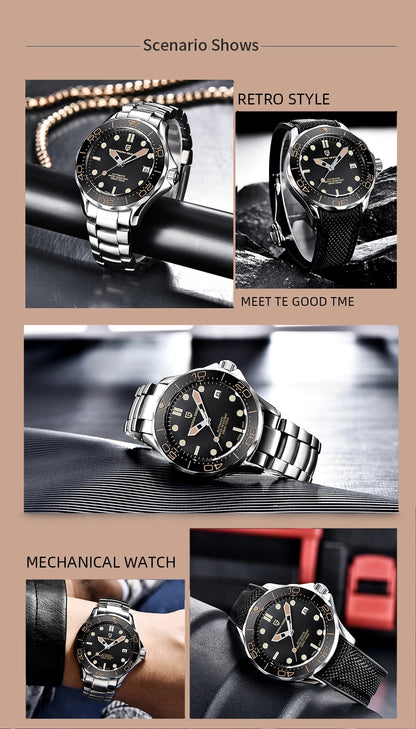 Pagani Design PD-1667 Men’s Automatic Watch – Ceramic Bezel, Sapphire Crystal, 100M Water Resistant