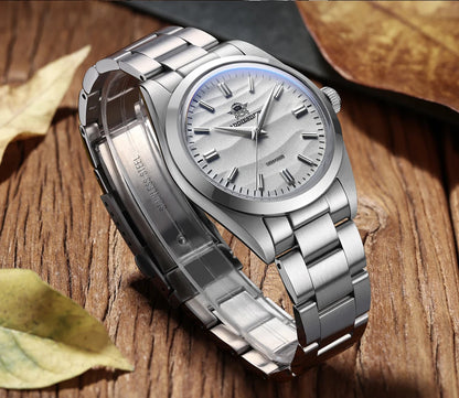 ADDIESDIVE AD2030 Men’s Quartz Dress Watch – 3D Sand Dial, 100M Water Resistant, Stainless Steel