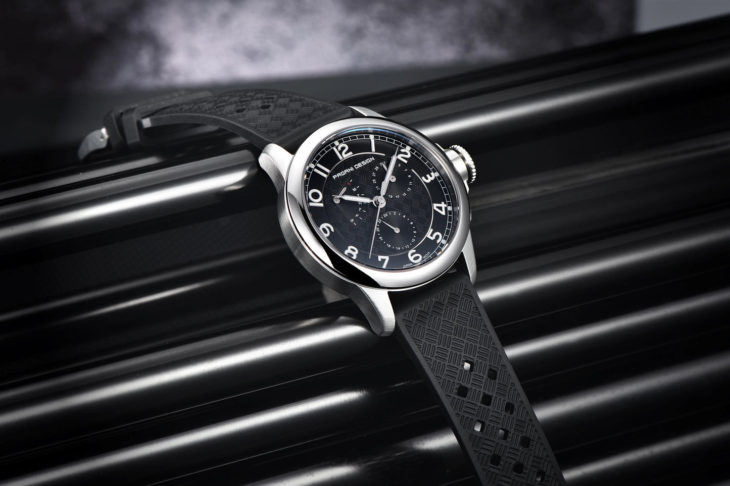 Pagani Design PD-1780 Men’s Quartz Watch – VH88 Movement, Ceramic Bezel, Sapphire Crystal, 100M Water Resistant