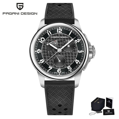 Pagani Design PD-1780 Men’s Quartz Watch – VH88 Movement, Ceramic Bezel, Sapphire Crystal, 100M Water Resistant