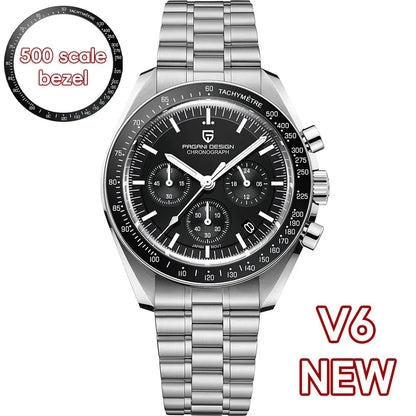 Pagani Design PD-1701B V5 Men’s Chronograph Watch – Moonwatch Tribute, Sapphire Crystal, 100M Water Resistant