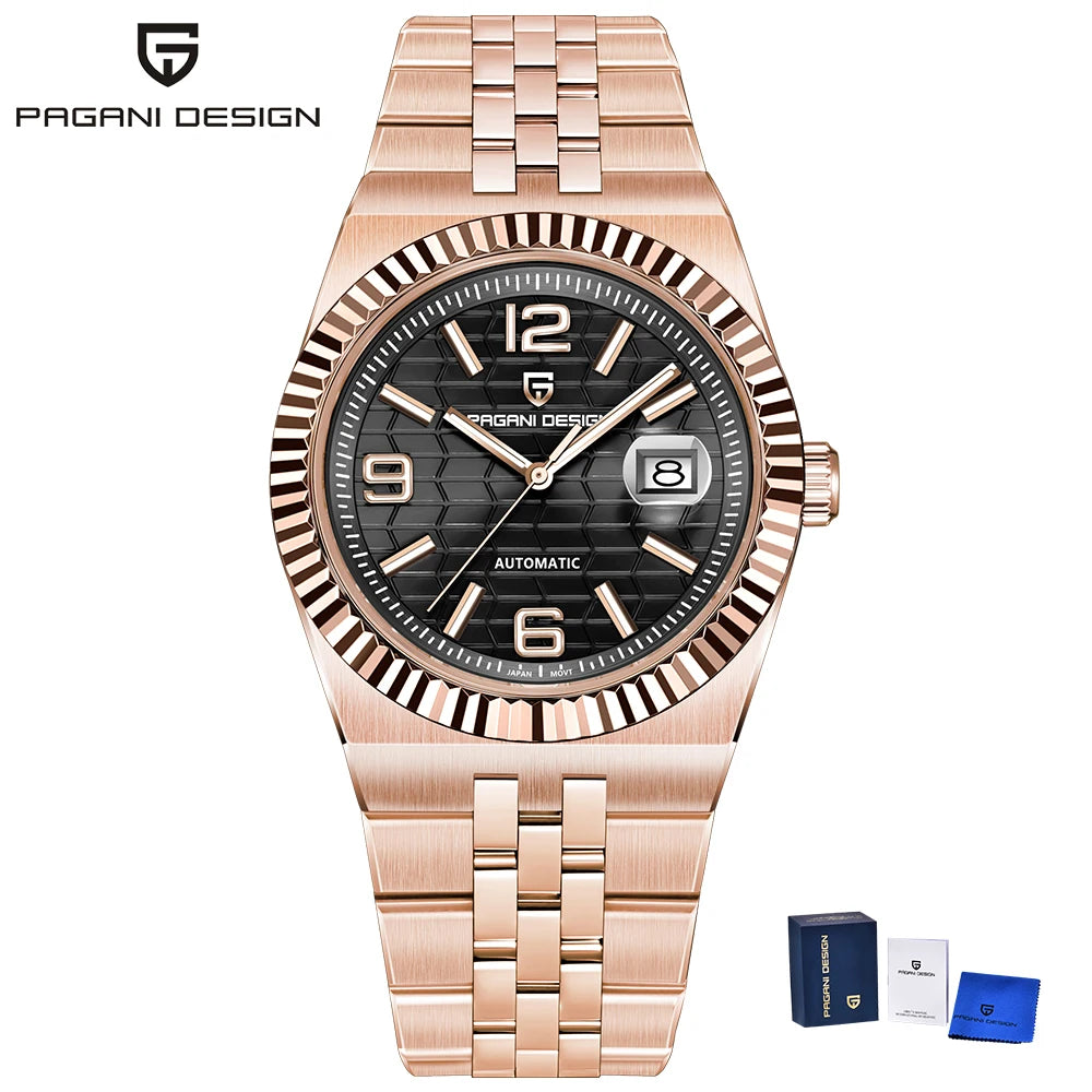 Pagani Design YS027 Men’s Automatic Watch – 3D Rhombus Dial, Miyota 8215, Sapphire Crystal, 100M Water Resistant