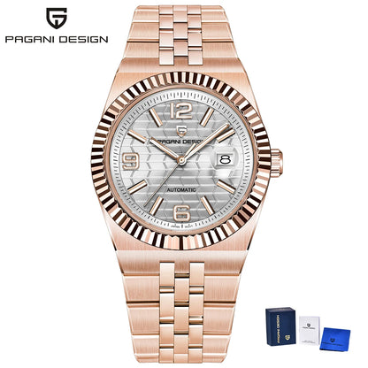 Pagani Design YS027 Men’s Automatic Watch – 3D Rhombus Dial, Miyota 8215, Sapphire Crystal, 100M Water Resistant