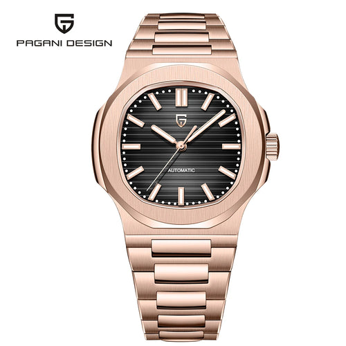 Pagani Design PD-1728 Men’s and woman's Automatic Watch – Rose Gold, Sapphire Crystal, 100M Water Resistant