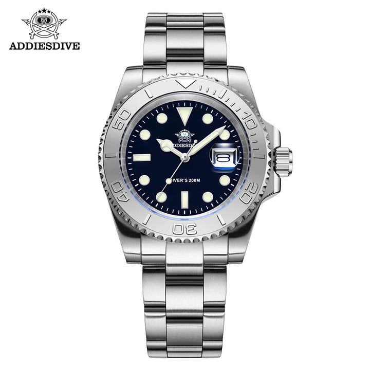 ADDIESDIVE Quartz Dive Watch – Ceramic Bezel, BGW9 Luminous, Sapphire Mirror