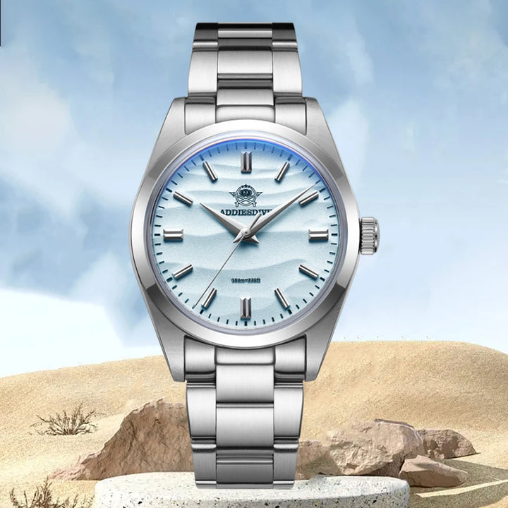 ADDIESDIVE AD2030 Quartz Dress Watch – 3D Sand Dial