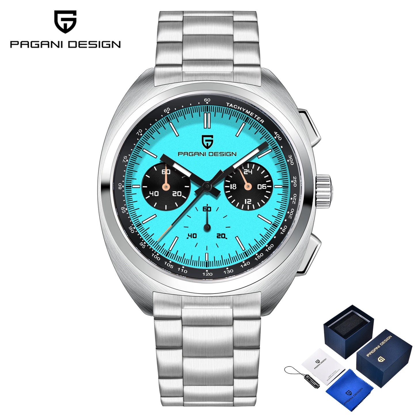 Pagani Design Men’s Quartz Chronograph Watch – Japan VK63 Movement, Sapphire Crystal, 100M Water Resistant