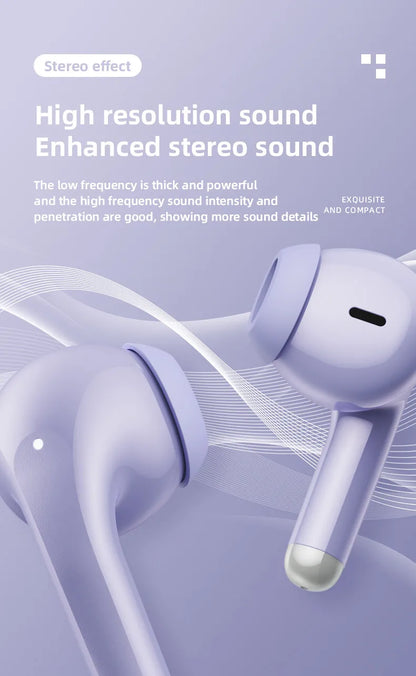 Lenovo-auriculares inalámbricos LP40 Pro con Bluetooth 5,1, dispositivo de audio de alta capacidad, diseño semiintrauditivo, Chip inteligente con micrófono