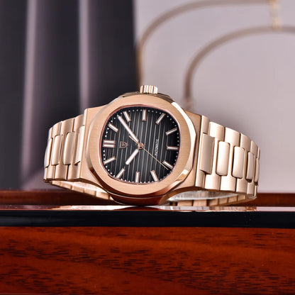 Pagani Design PD-1728 Men’s Automatic Watch – Rose Gold, Sapphire Crystal, 100M Water Resistant