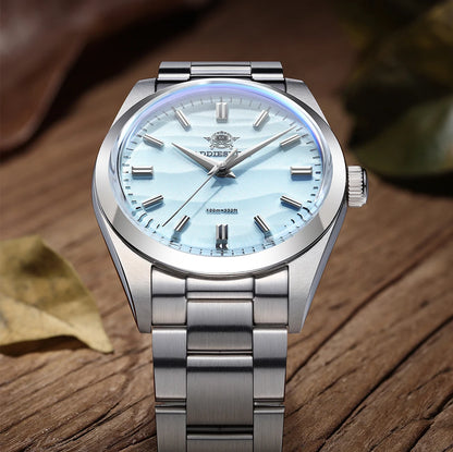 ADDIESDIVE AD2030 Men’s Quartz Dress Watch – 3D Sand Dial, 100M Water Resistant, Stainless Steel