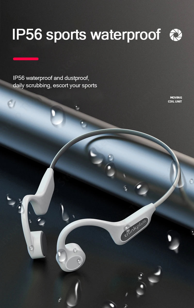 Lenovo-auriculares de conducción ósea X3 Pro, cascos inalámbricos con gancho para la oreja, Bluetooth, Hifi, con micrófono, resistentes al agua