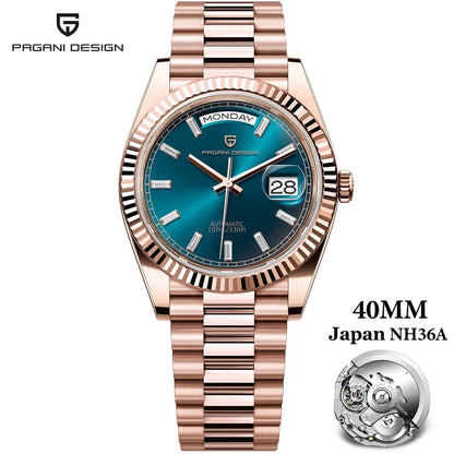 Pagani Design DD40 Men's Automatic Watch – NH36A Movement, Sapphire Crystal, 100M Water Resistant
