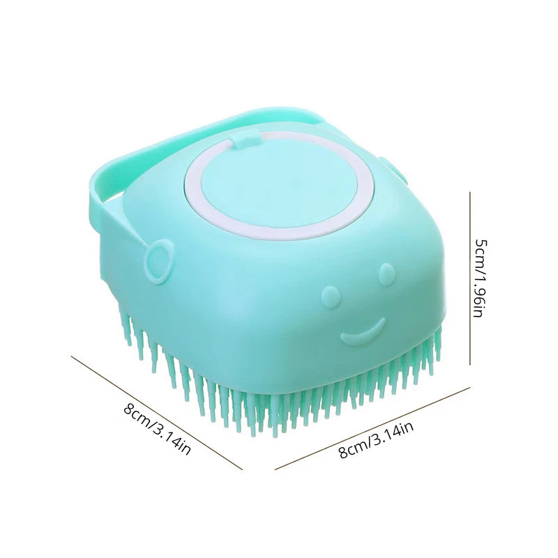 Cepillo de baño para mascotas, masajeador de silicona suave, Gel de ducha, cepillo de baño, herramientas de limpieza, peine, suministros de limpieza para perros y gatos